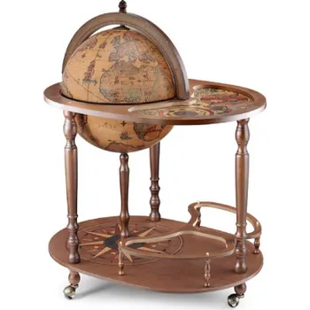 Barový stolek Barový stolek ve tvaru Glóbusu s odkládací plochou