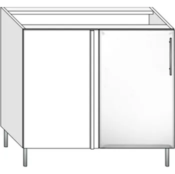 Kuchyňská skříňka Spodní rohová skříňka SR90/L BRAVO 10 Dekor: Bílá