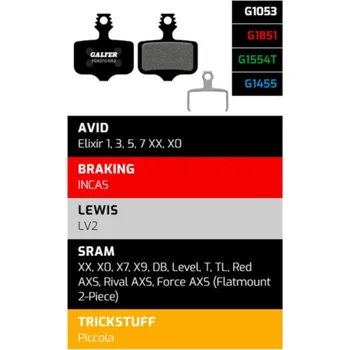 Brzda na kolo Brzdové destičky Galfer FD427 - Avid, Sram, Braking, Lewis, Trickstuff Performance