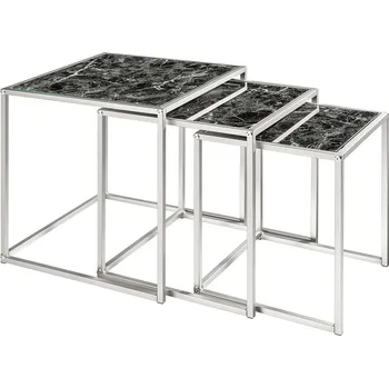 Konferenční stolek Sada odkládacích stolků Elements - sklo mramor