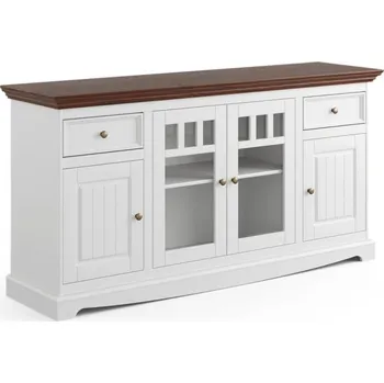 Komoda Dřevěná komoda Belluno Elegante 4D2S s ořechovou deskou