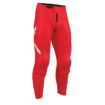 Moto kalhoty Dětské motokrosové kalhoty THOR RIDEMODE RACEWEAR MENACE barva červená/bílá (oblečení pro malé závodníky )