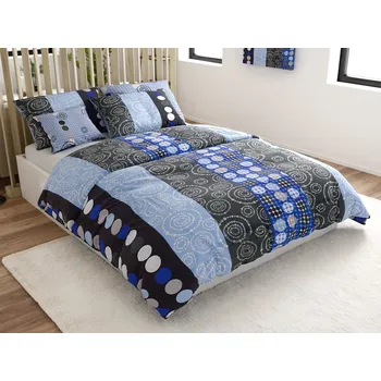 Povlečení Polybavlněné povlečení CIRCLES BLUE, modré Rozměr povlečení: 70 x 90 cm | 140 x 200 cm