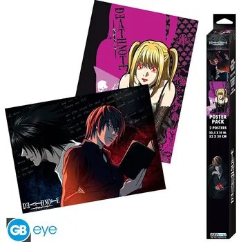Plakát DEATH NOTE - Set 2 Posters Chibi 52x38 - L vs Light & Misa