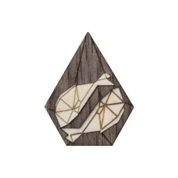 Brož Dřevěná brož s motivem ryb Pisces Brooch s možností výměny či vrácení do 30 dnů zdarma - BR133