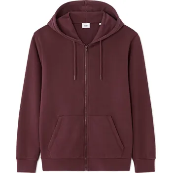 Pánská mikina Celio Mikina s kapucí Fethree 1175396 Vínová M