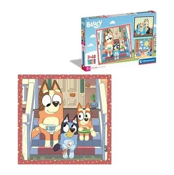 Puzzle Puzzle 3x48 dílků Square Bluey
