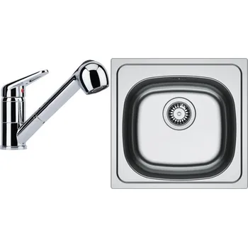 Granitový dřez Set N93 Franke SKN 610-37/44 + Franke FC 9547 (nerez + chrom)