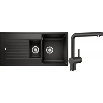 Granitový dřez Set RS Blanco Zia 6 S + Blanco Linus-S (bílá + bílá)