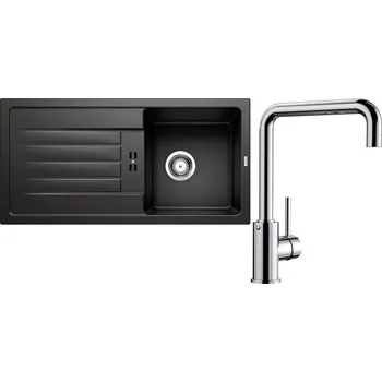 Granitový dřez Set RS Blanco Favum 45 S + Blanco Mili (bílá + chrom)