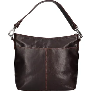 Kabelka Dámská kožená kabelka Greenwood Stella - tmavě hnědá
