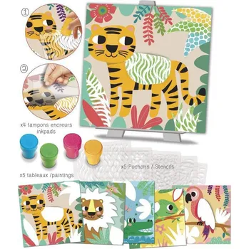 Dětské razítko Créa Lign Malování s razítky a šablonami Džungle