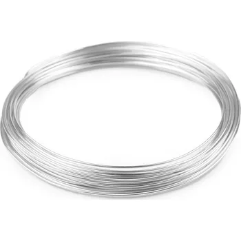 Vázací drát Drát hliníkový Ø1 mm - 10m Barva: stříbrná