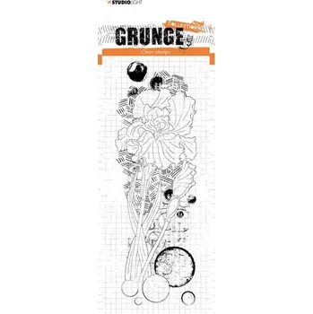 Razítko Gelové razítko Studio Light Grunge, 21 x 7,4 cm – kosatec