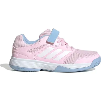 Chlapecké tenisky Dětské Sálové boty ADIDAS SPEEDCOURT K VELCRO JR1682 – Růžová 35 1/2