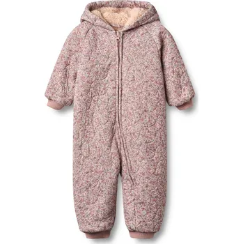 Kojenecká kombinéza Dětská zateplená termo kombinéza Soft lavender flowers KRAMMO WHEAT Velikost: 92