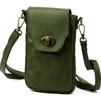 Kabelka Kožená kabelka VS 045 - tmavozelený