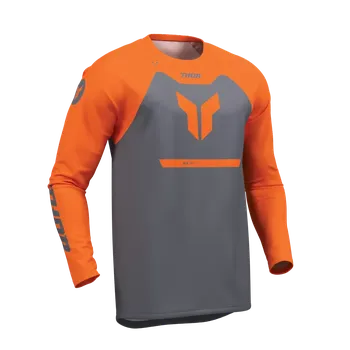 Moto dres Motokrosový - enduro - MTB dres THOR RIDEMODE MENACE barva šedá/oranžová
