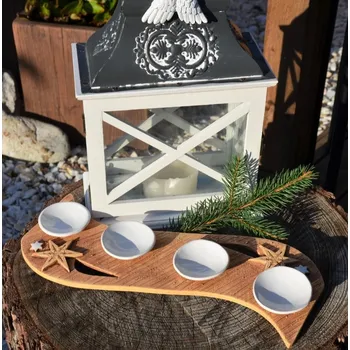 Svícen Adventní keramický svícen hvězdami