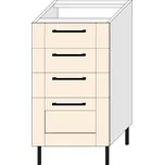 Spodní zásuvková skříňka S45Z PASTEL Dekor: Béžová