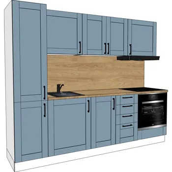 Kuchyňská linka Nábytek Mikulík Kuchyňská linka 240 cm PASTEL modrá
