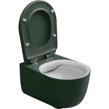 Klozet WC závěsné Hit, rimless, dvoubarevné, zadní odpad, HIWCSOBI000036