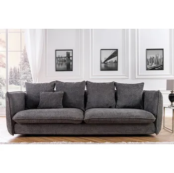 Pohovka Pohovka Cocooning 225cm Šedá plyšová látka