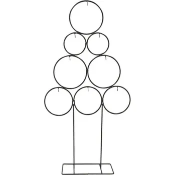 Vánoční stromek daan kromhout Černý kovový stojan ve tvaru stromku na vánoční ozdoby - 39*12*78 cm