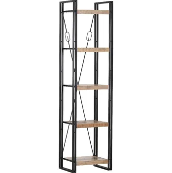 Knihovna Masivní úzký regál Adhill industrální styl - VÝPRODEJ