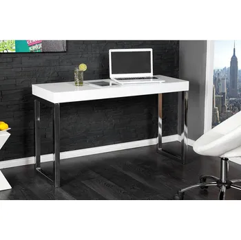 Psací stůl Designový počítačový stůl 120x40 cm, bílý Desk