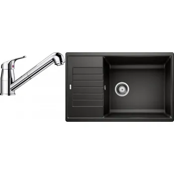 Granitový dřez Set RS Blanco Zia XL 6 S Compact + Blanco Daras-S (bílá + chrom)