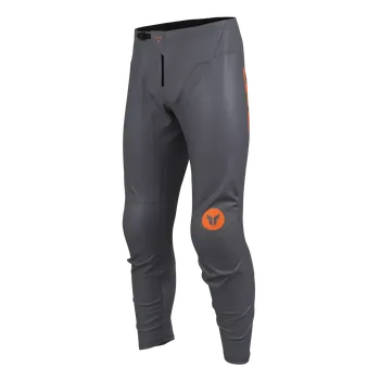 Moto kalhoty Motokrosové - enduro kalhoty THOR RIDEMODE MENACE barva šedá/oranžová