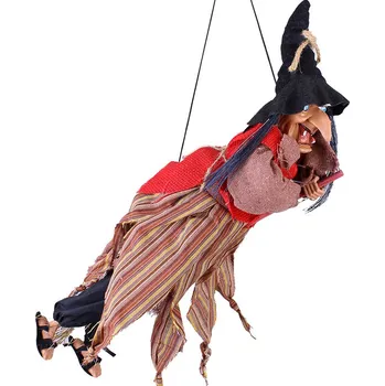 Party dekorace Striga na koštěti 50cm (Halloweenská výzdoba na večírek)