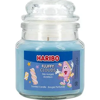 Svíčka Haribo svíčka malá Fluffy Clouds, 85 g