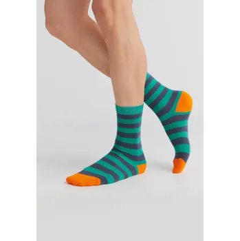 Přírodní produkt ALBERO NATUR BIO Ponožky pruhované 35-46 (poslední barvy) 98% GOTS Bio bavlna 2% elastan Modrá 43/46