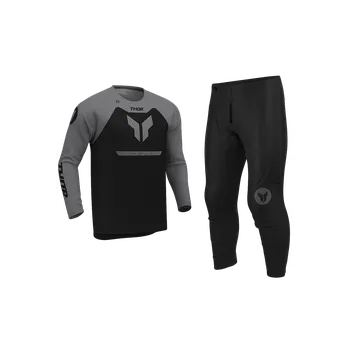 Moto dres Dětský motokrosový komplet kalhot a dresu THOR RIDEMODE RACEWEAR MENACE barva černá/šedá (oblečení pro malé závodníky )