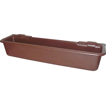 krmítko pro hospodářská zvířata Krmný žlab plastový - závěsný, délka 120cm, hnědý