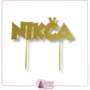 Plastový zápich se jménem – PÍSMO č. 2 | Originál na míru - Bílá