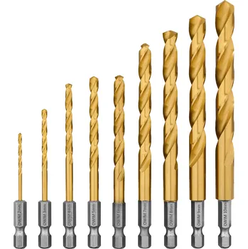 Vrták PARKSIDE® Úhlový držák bitů / Sada spirálových HSS vrtáků (sada spirálových HSS vrtáků, 9dílná)