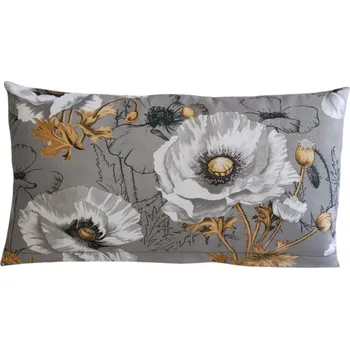Povlak na dekorativní polštářek Povlak na polštářek 26 x 46 cm - bílá kytka