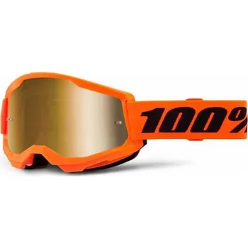 Motocyklové brýle STRATA 2 JUNIOR, Orange, True zlaté plexi