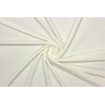 Úplet polyester tenký - Perlově bílá/Ivory 2. Jakost