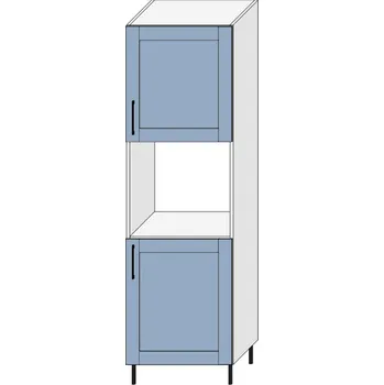 Kuchyňská skříňka Potravinová skříňka P60/T/P PASTEL Dekor: Modrá