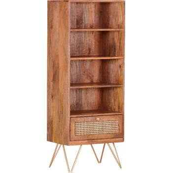 Knihovna Designová knihovna Honey z mangového dřeva