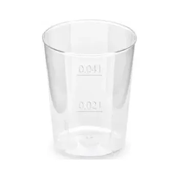 Jednorázové nádobí Gastro obaly EKO tvrzený kelímek na panák PP, ryska 20ml a 40ml (min. počet 2000ks)