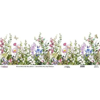 Umělecký papír Rýžový papír Cadence v roli 30 x 68 cm - Sedmikrásky -