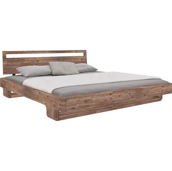 Postel Dřevěná postel Fiora kartáčovaný akát - výběr velikosti 140x200 cm