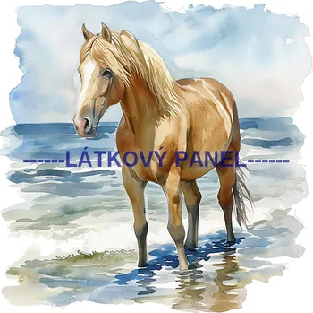 Látkový panel - Kůň - KON - 126 Velikost: 40x40cm, Materiál: Bavlna