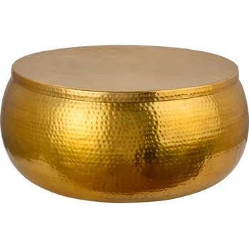 Konferenční stolek Konferenční stolek ORIENT STORAGE 70 CM zlatý s úložným prostorem