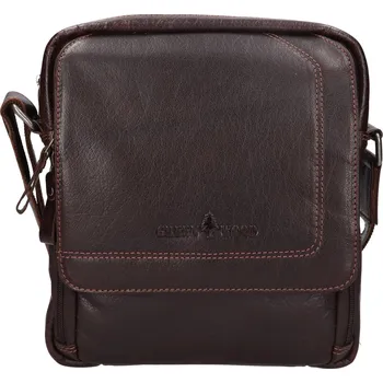 Pánská aktovka Pánská kožená taška přes rameno Greenwood Monte - tmavě hnědá